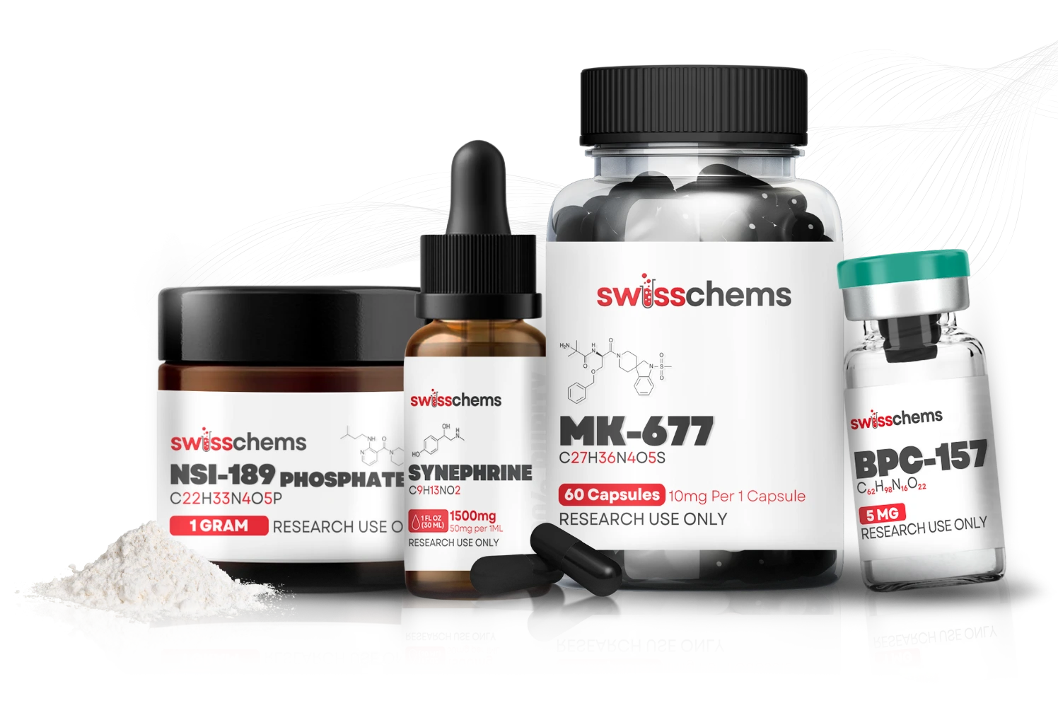 swiss chems, swiss chem labs, buy peptides online, research chemicals, SARMs, nootropics, BPC-157, TB-500, research compounds, peptides for sale, buy SARMs online, cognitive supplements, swiss research chemicals, peptide supplier, research grade compounds